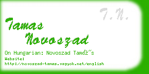 tamas novoszad business card